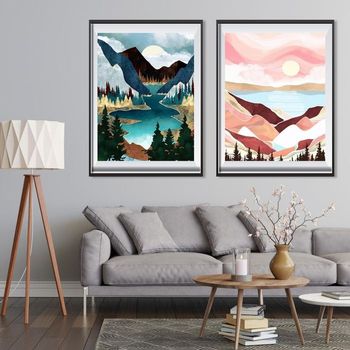 🎨 Kit peinture par numéros – Paysages modernes (lot de 2)