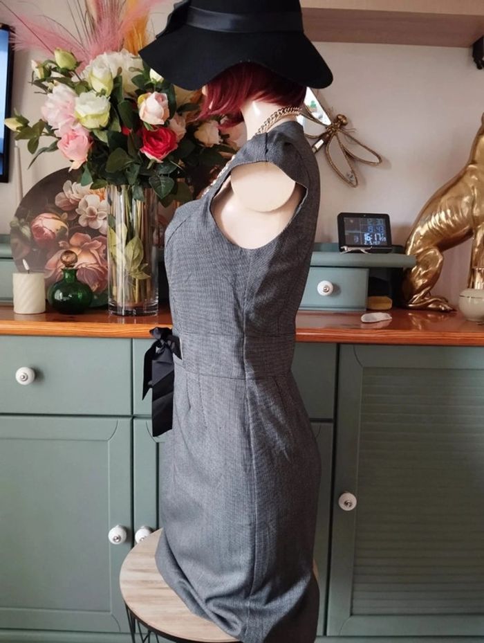 🌹Robe Graphique Vichy & Ruban Satin Caroll T36/38🌹 - photo numéro 6