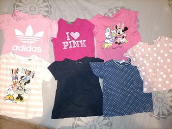 Lot de 7 t-shirts manche courte pour fille
