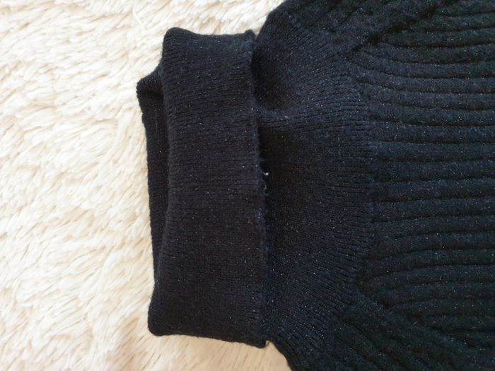 Pull col roulé noir irisé - T2A - TAO - photo numéro 4