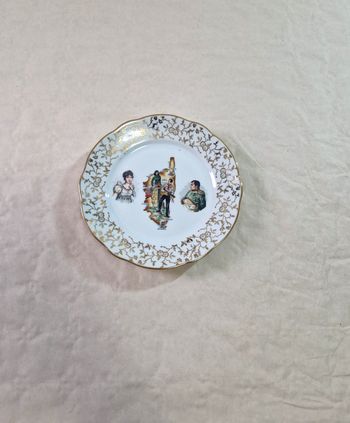 Assiette décorative  , Napoléon  , en porcelaine de luxe