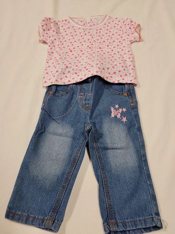 Ensemble jean t shirt 6mois fille