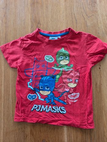 Tee-shirt manches courtes garçon rouge Pyjamasques 4 ans