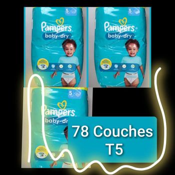 78 Couches Pampers Taille 5 Neuf
