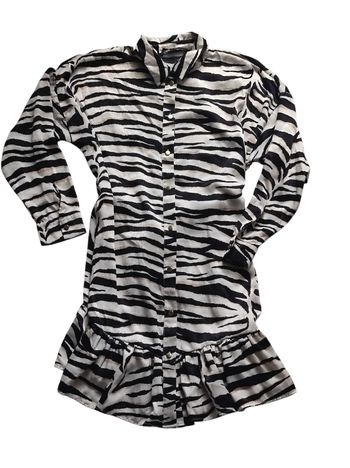 Robe chemisier court imprimée animal taille S