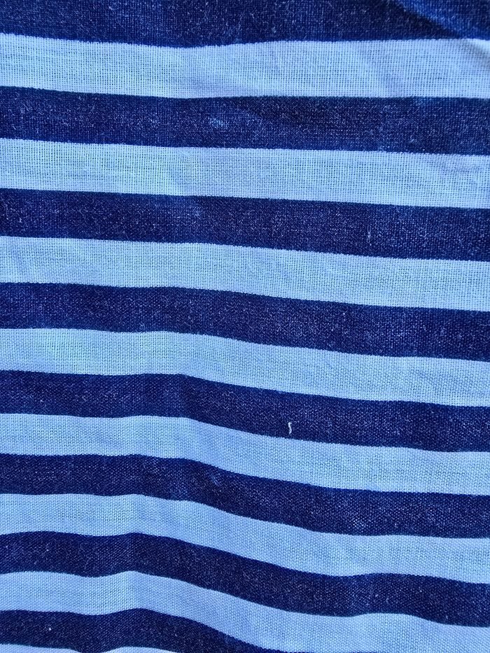 Débardeur marinière marine et blanc 🍒vintage 70 fait main 🍒taille 38/40 - photo numéro 8