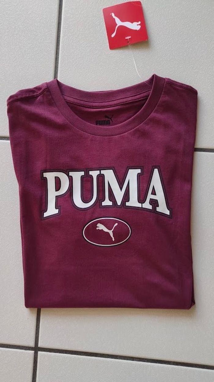 Tee shirt Puma bordeaux taille 16 ans NEUF - photo numéro 6