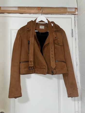 Veste biker effet daim marron – Pimkie – Taille M 