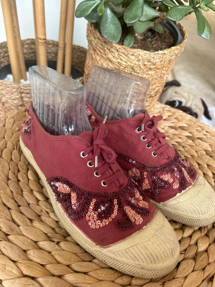Bensimon bordeaux avec perles taille 38 - photo numéro 2