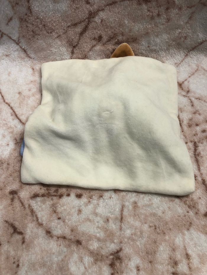 Doudou plat Lapin bleu Candies spirale blanche Kaloo - photo numéro 2