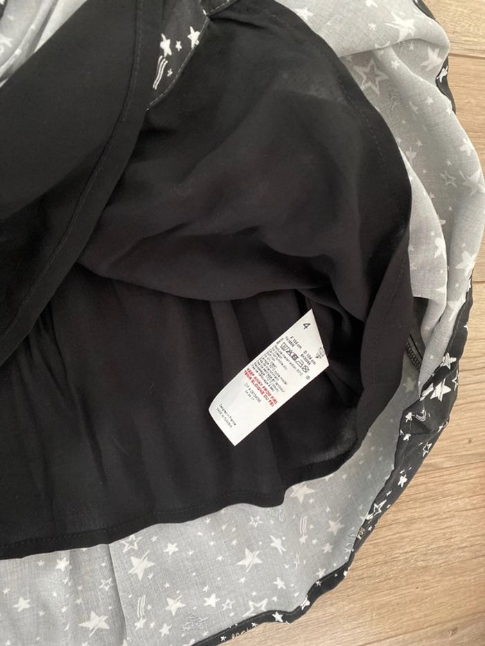 4 ans - robe doublée  noël rock chipie noir et doré neuf ! - photo numéro 4