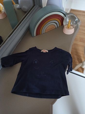 T-shirt bleu marine 3 mois DPAM