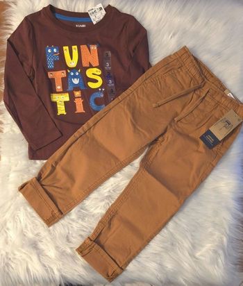 (NEUFS non portés) 🏷🏷🥰💙 superbe ensemble Teeshirt ml et pantalon doublé 3ans Garçon 💙🥰🤩