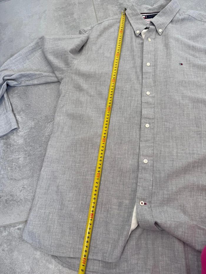 Chemise Tommy Hilfiger homme unie grise coton et cachemire taille XL - photo numéro 10