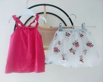 2 ans ensemble été tape a l oeil débardeur et jupe 86 cm