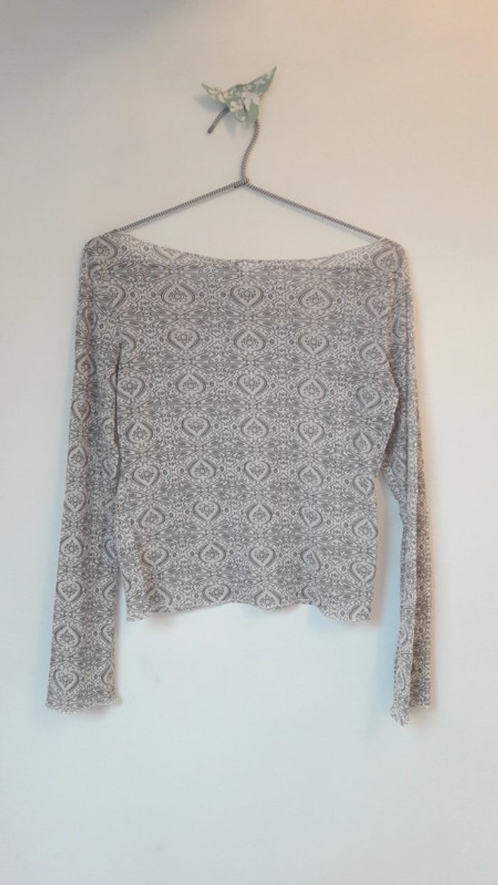 👩 Top manches trompettes voile polyamide femme 38-40 - photo numéro 3