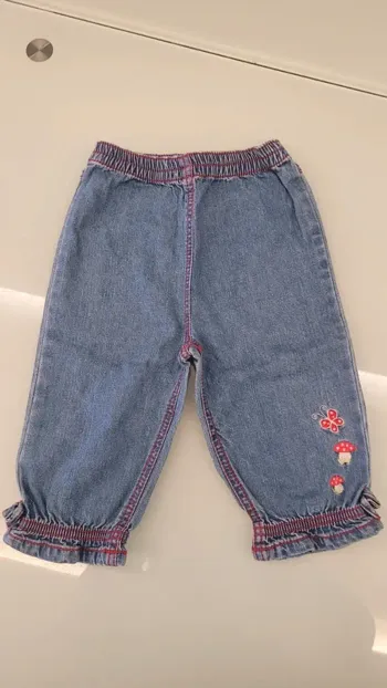 Jean léger taille élastique 100% coton