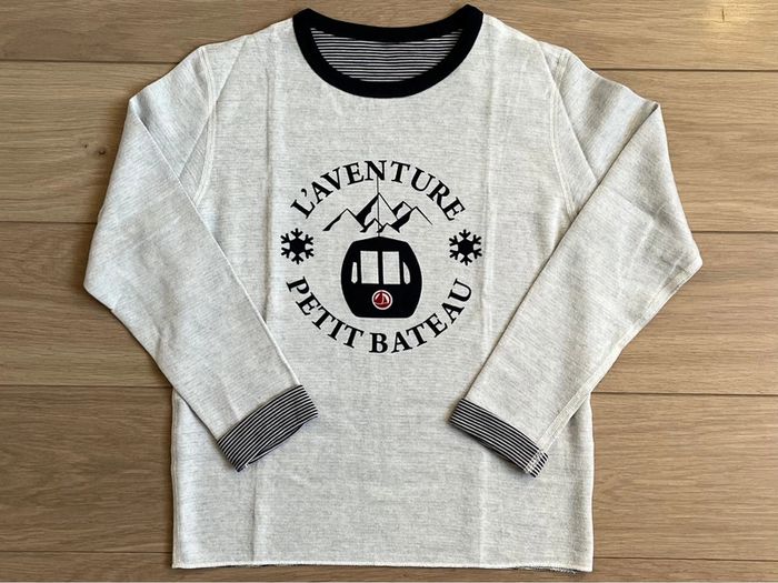 T-shirt en tubique réversible Petit bateau T-8 ans - photo numéro 2