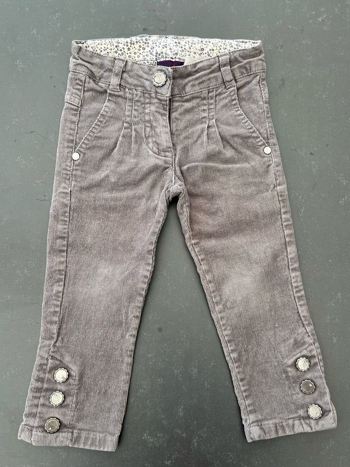 Pantalon effet velours