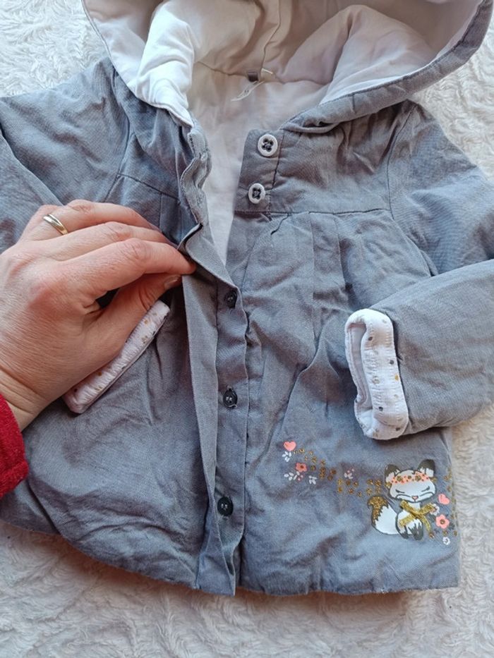 Manteau à capuche Fille 12 mois renard Orchestra - photo numéro 8