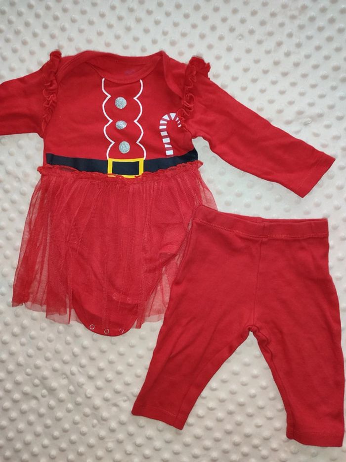 Ensemble 1 body tulle et 1 body et 1 legging noël - 12 mois