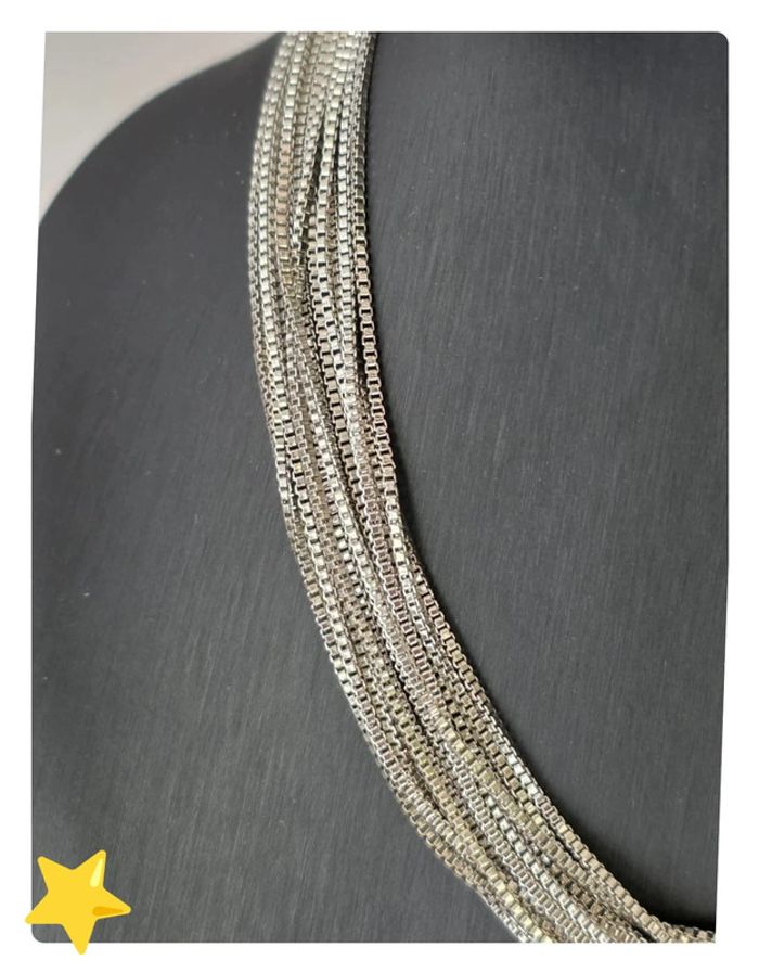 Collier multi chaîne vénitienne acier inoxydable - photo numéro 2