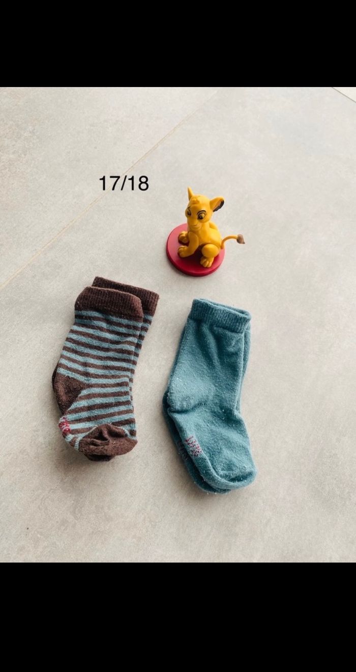 Lot de 2 paires de chaussettes 17/18