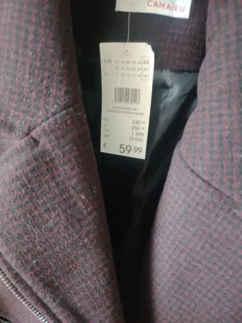 Veste biker mi saison taille petit 46