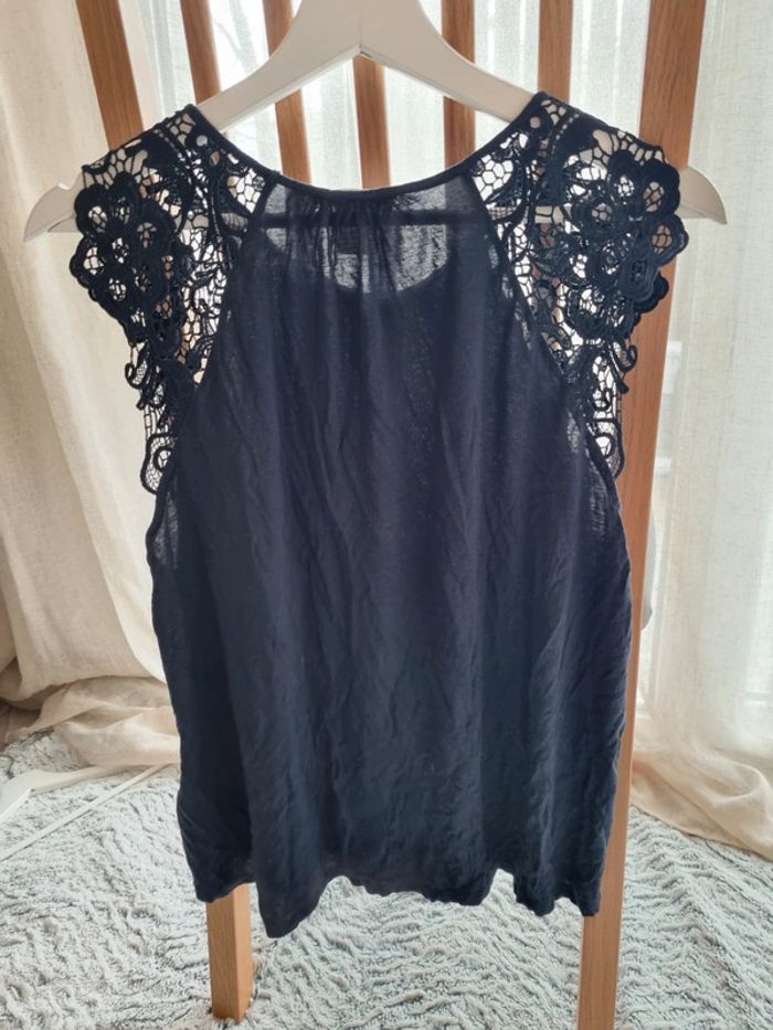 Débardeur bleu dentelle - photo numéro 4