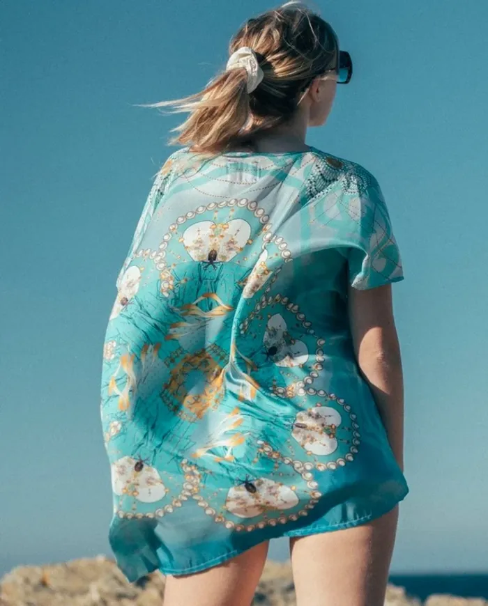 Caftan 100% soie – Mathilde Lordet – Thème “Vierge” - photo numéro 2