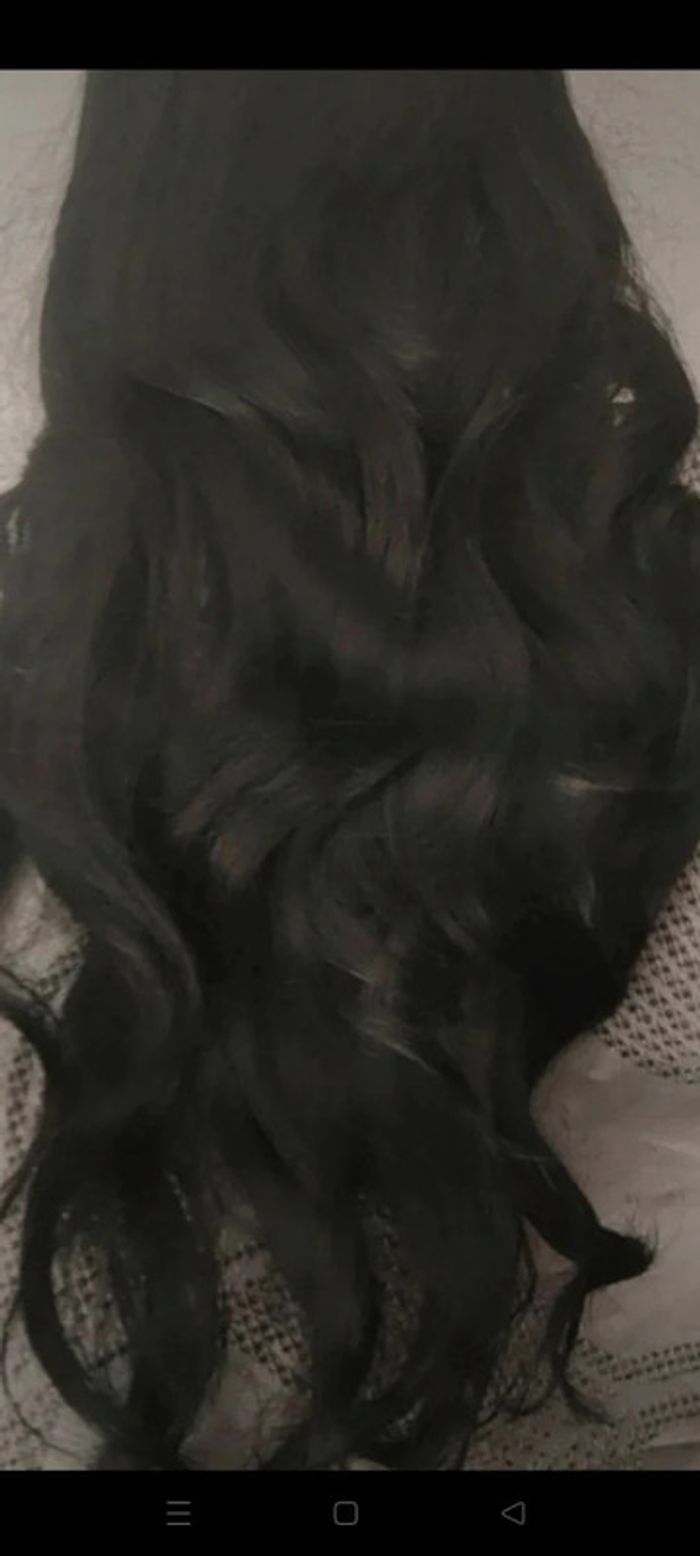 💯 promo 💯 Perruque Naturelle Noir Ébène Luxe Tendance - photo numéro 10