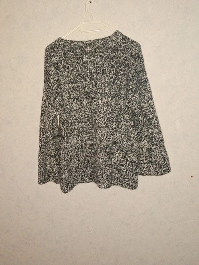 Pull gris chiné fait main 38 - photo numéro 2