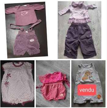 Lot N°1 vêtements 6 mois fille