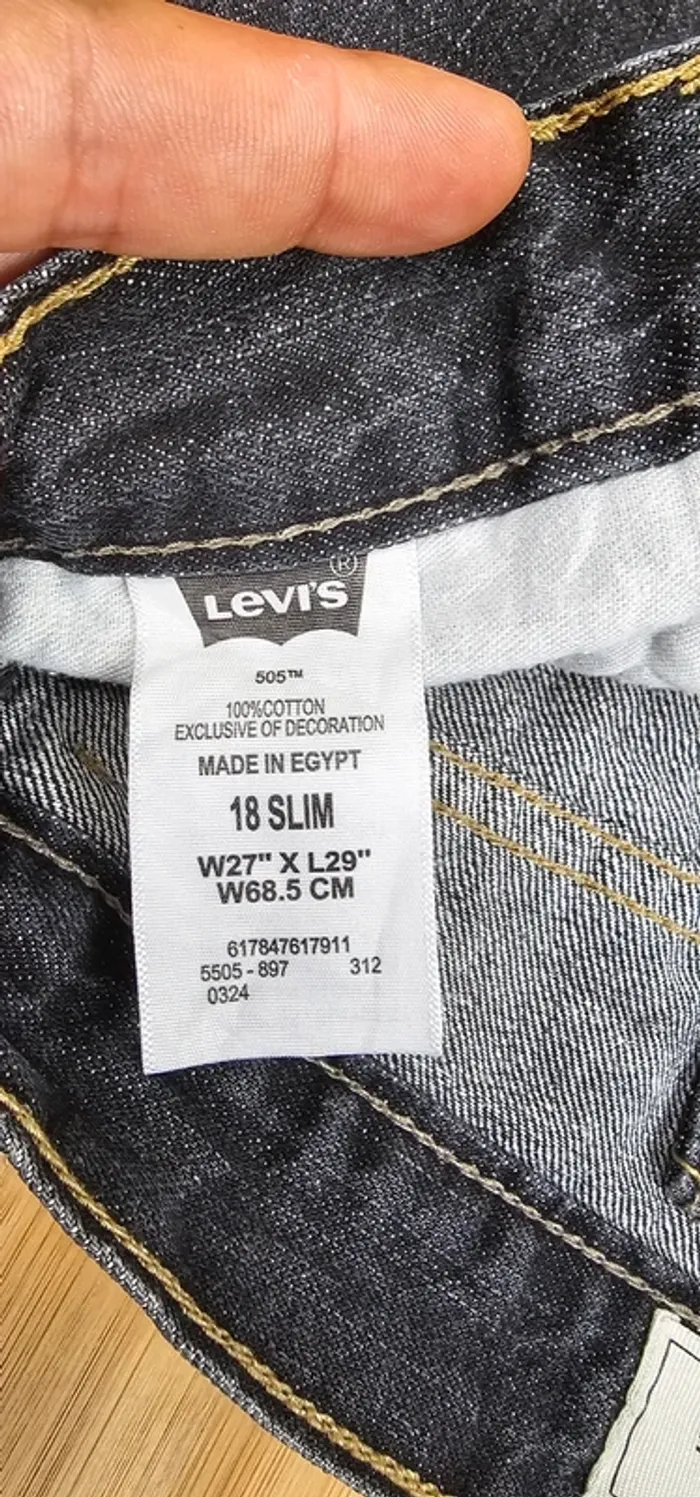 Levi's Straight 505 T:36 W27 - photo numéro 9