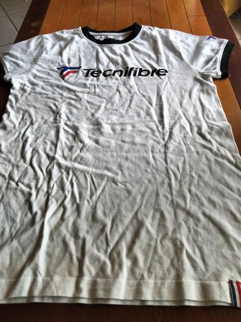 T-shirt manches courtes uni blanc en XS tecnifibre