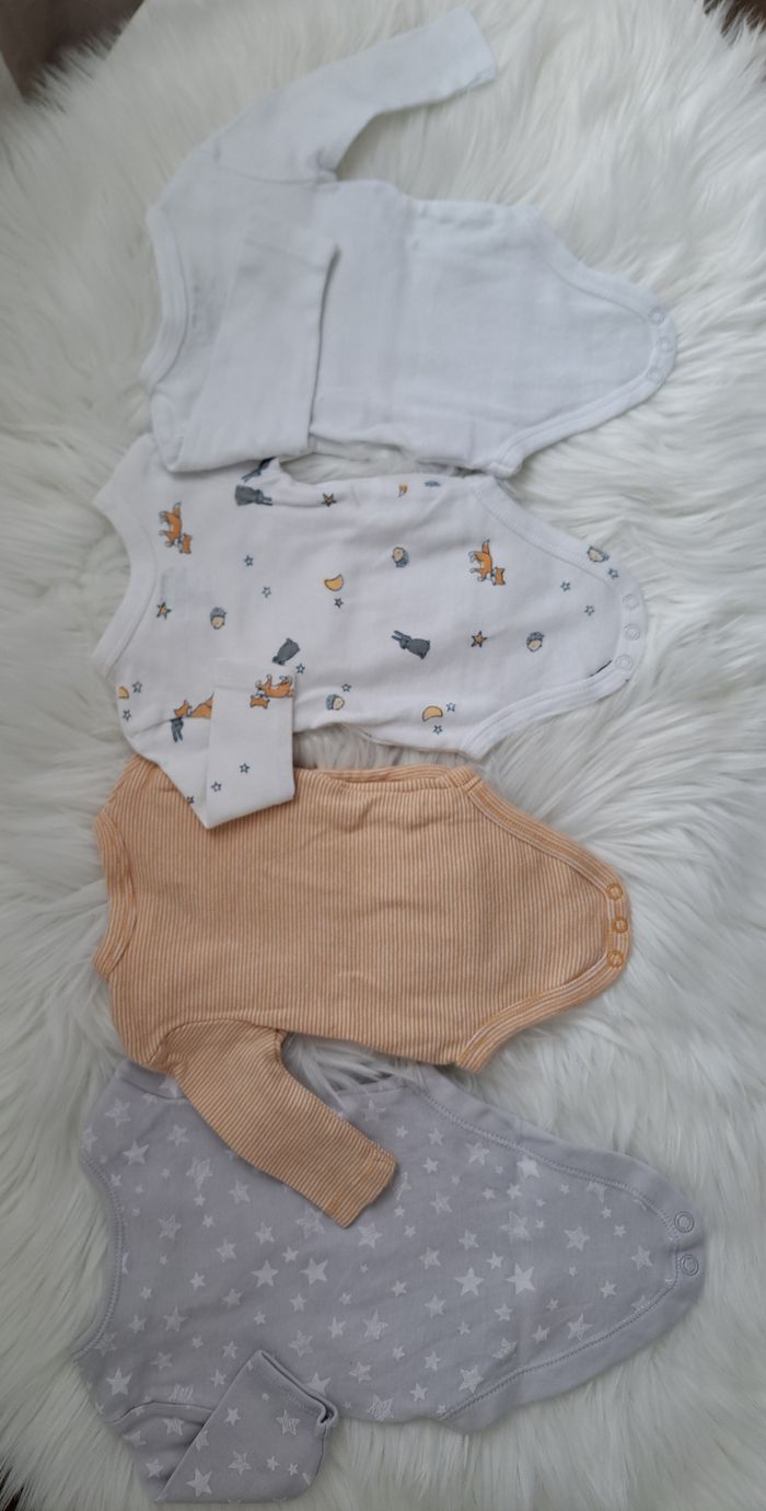 Lot de 4 bodys bébé garçon 0 mois Kiabi - photo numéro 4