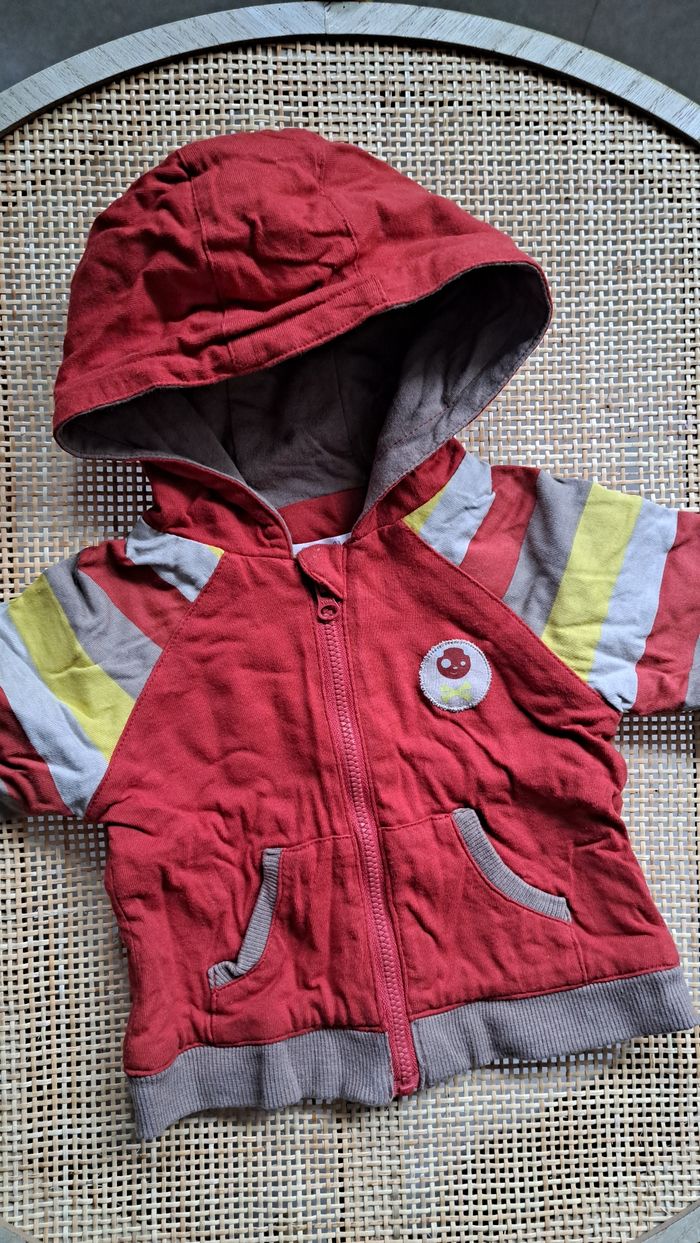 gilet zippé garçon 6 mois - photo numéro 2