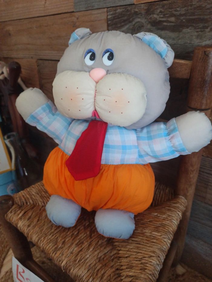Peluche chat en toile - photo numéro 4