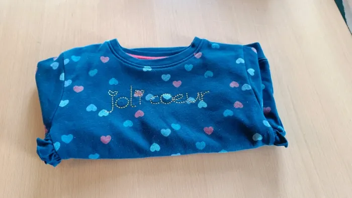 Pull col rond motif coeur - photo numéro 5