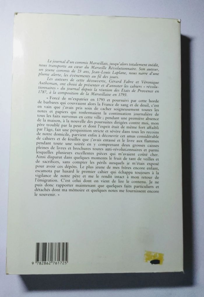 Jean-Louis Laplane - Journal d'un Marseillais 1789-1793 - photo numéro 2