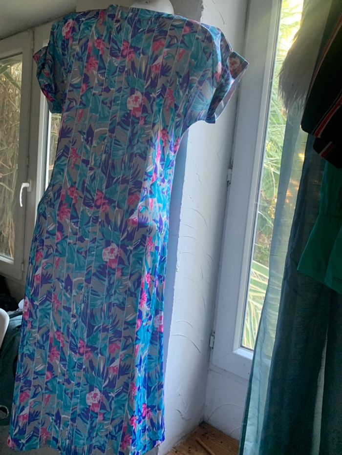 Robe fleurie vintage taille 40 manches courtes - photo numéro 10