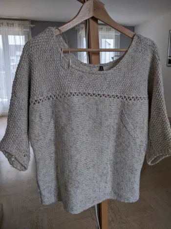 Pull blanc/beige