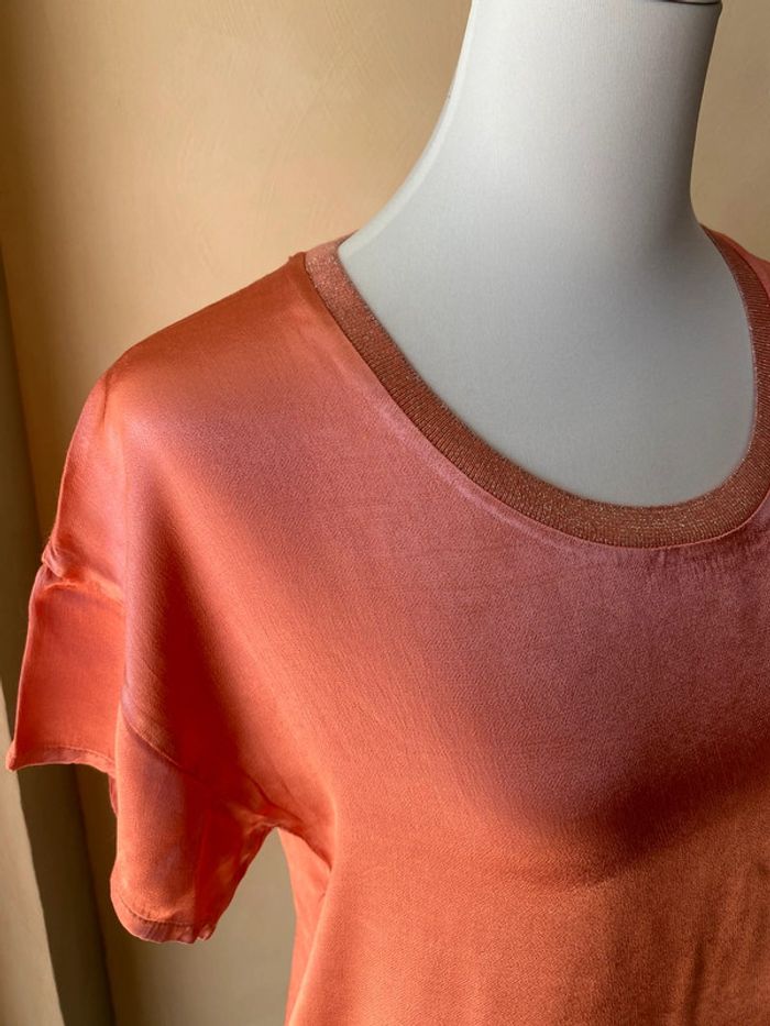 T-shirt satin corail Dixie M - photo numéro 3