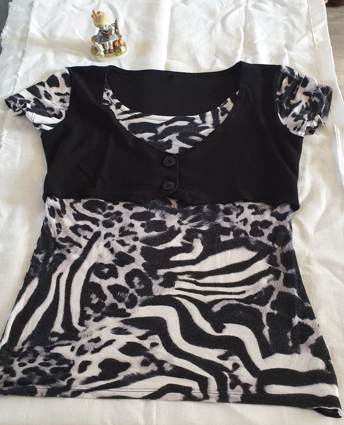 Top noir et blanc – T1 - Made in France