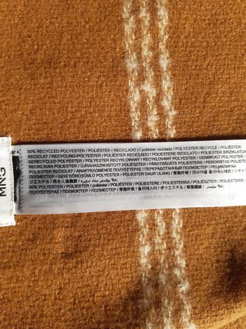 Écharpe marron clair et blanc