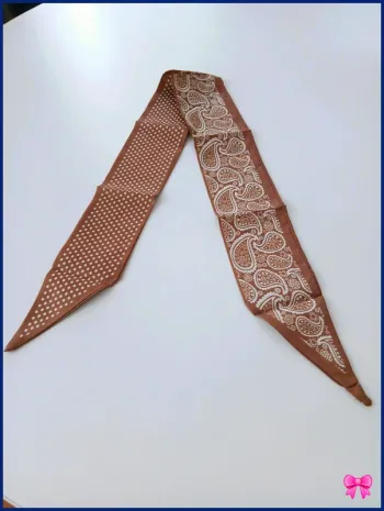 Foulard cheveux marron– style bandana tendance et pratique