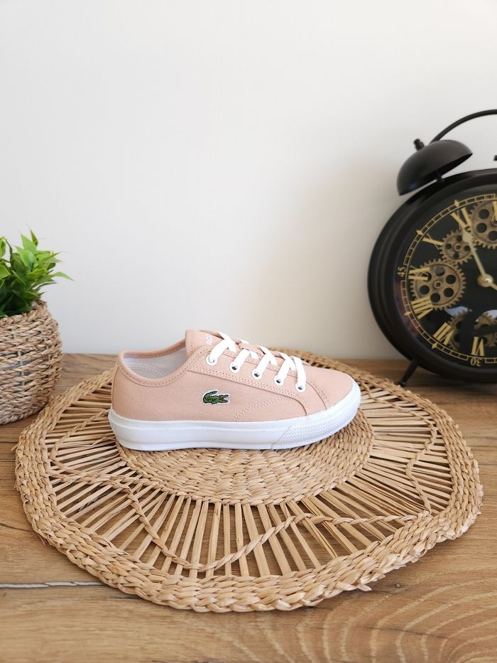 Baskets en toile Canvas Rose pâle Lacoste Pointure 32 - photo numéro 3