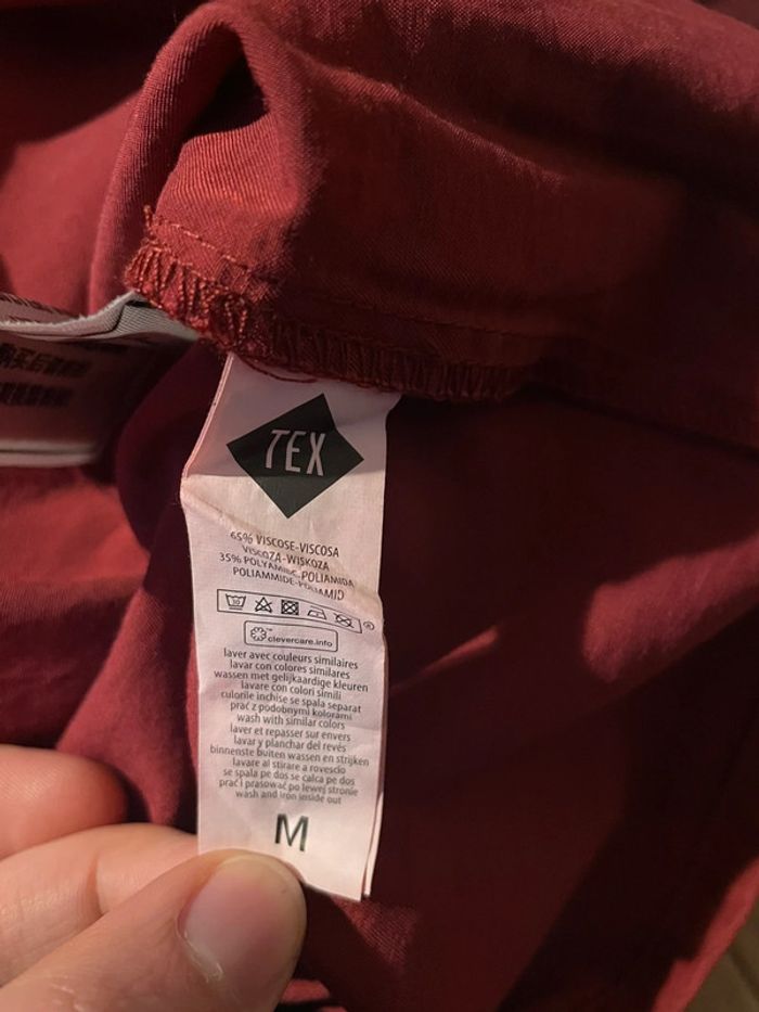 Robe chemise large bordeaux - Tex - M - photo numéro 5
