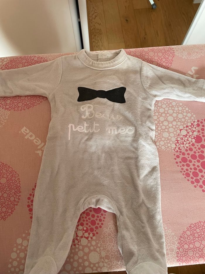 Lot pyjama naissance en velours - photo numéro 4