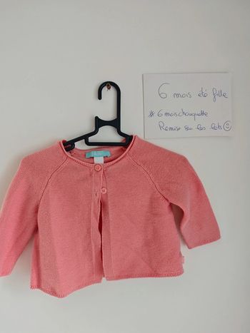 Gilet rose fille